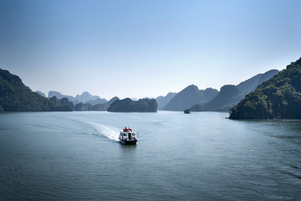 Ferry across a large body of water