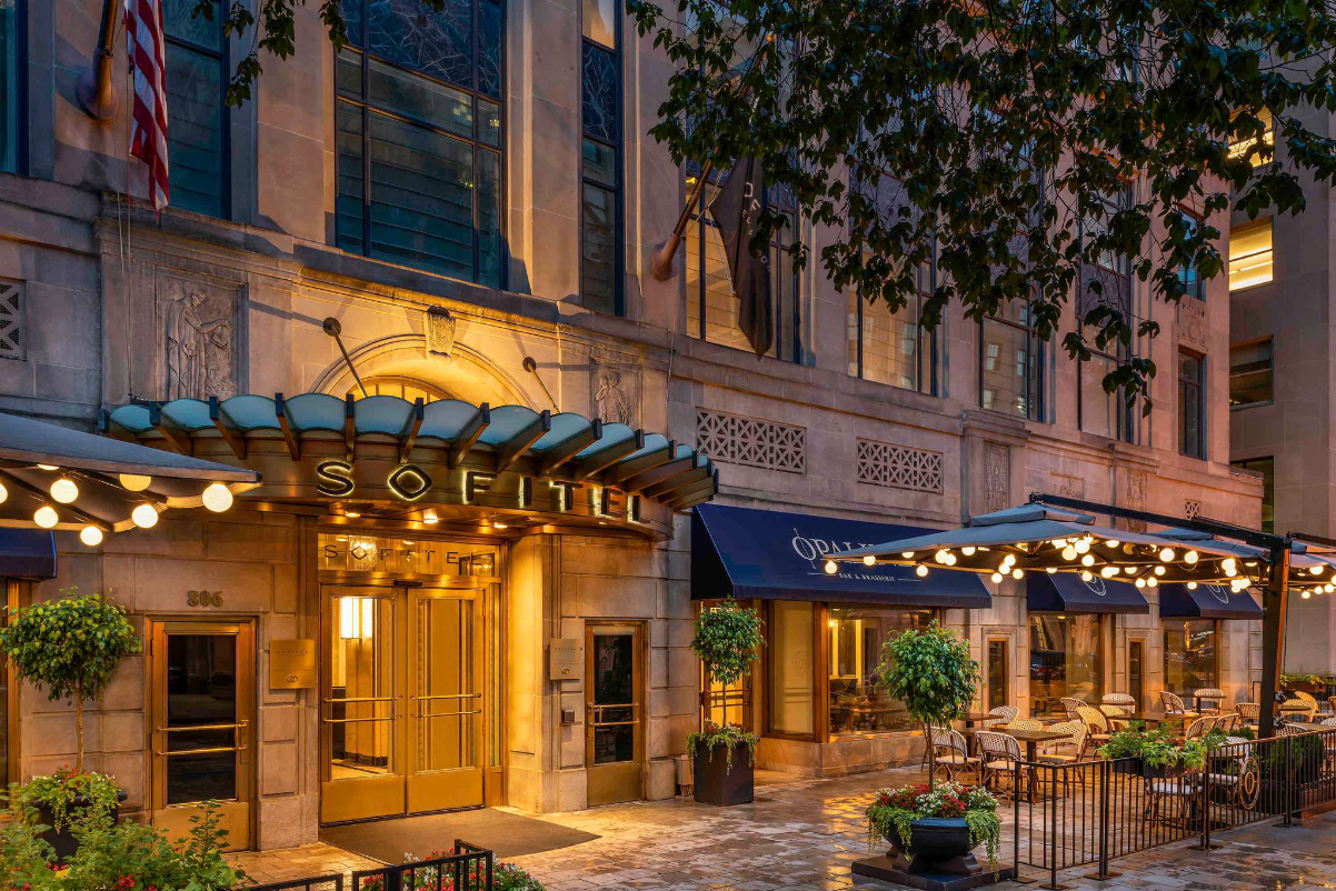 A lawsuit filed in December 2023 alleges that this Sofitel Washington, DC, Lafayette Square earlier this year failed to properly disclose an "urban experiences fee" of $34.79 in an online search. Source: Accor.