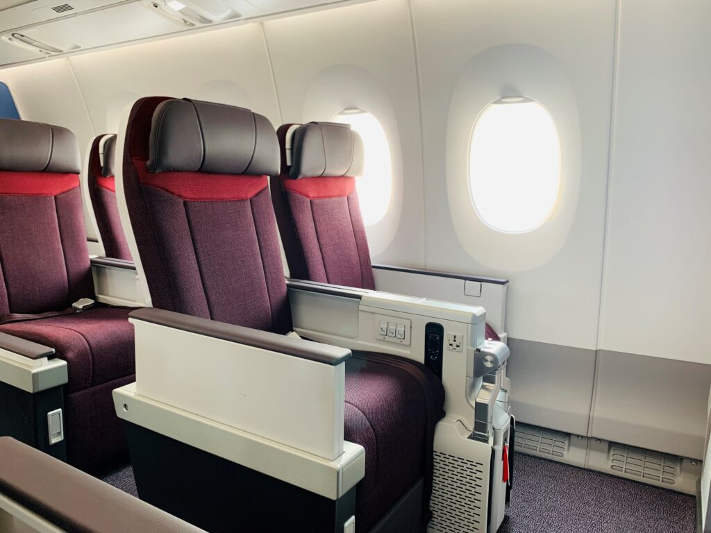 Premium Economy seats on Air India's new Airbus A350