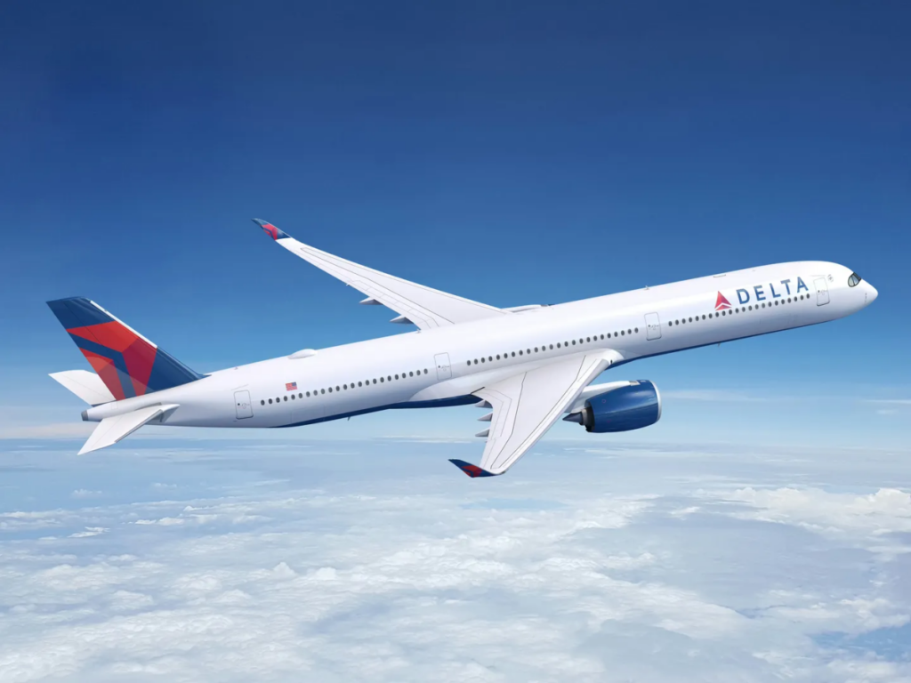 Computer rendering of a Delta Air Lines Airbus A350-1000