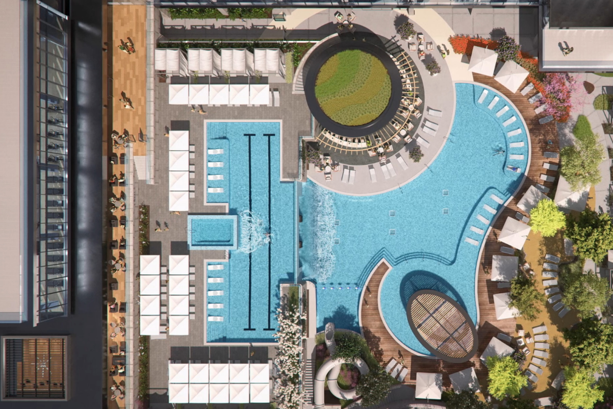 Loews Arlington Hotel in Texas will open in April with two resort-style swimming pools. Source: Loews.