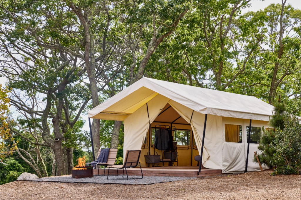 a tented lodging in Cape Cod Massachusetts AutoCamp photo by Read McKendree source autocamp