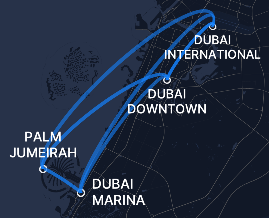 Joby-Dubai-Air-Taxi-Network-map