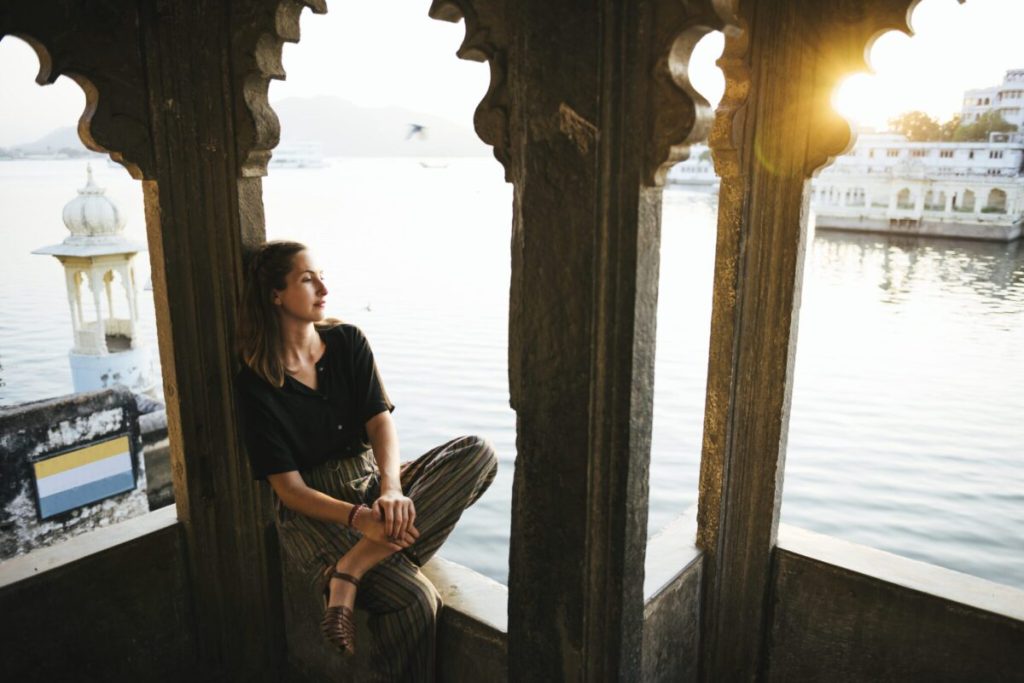 Foreign tourist in udaipur, india