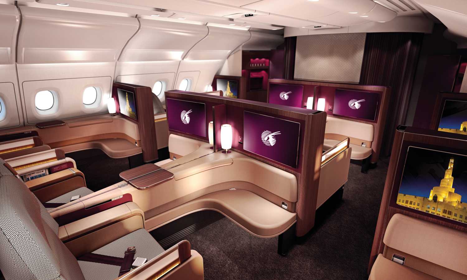 Qatar Airways First Class Cabin - Airbus A380