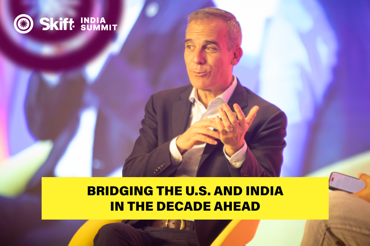 Pictured: Eric Garcetti at the Skift India Summit