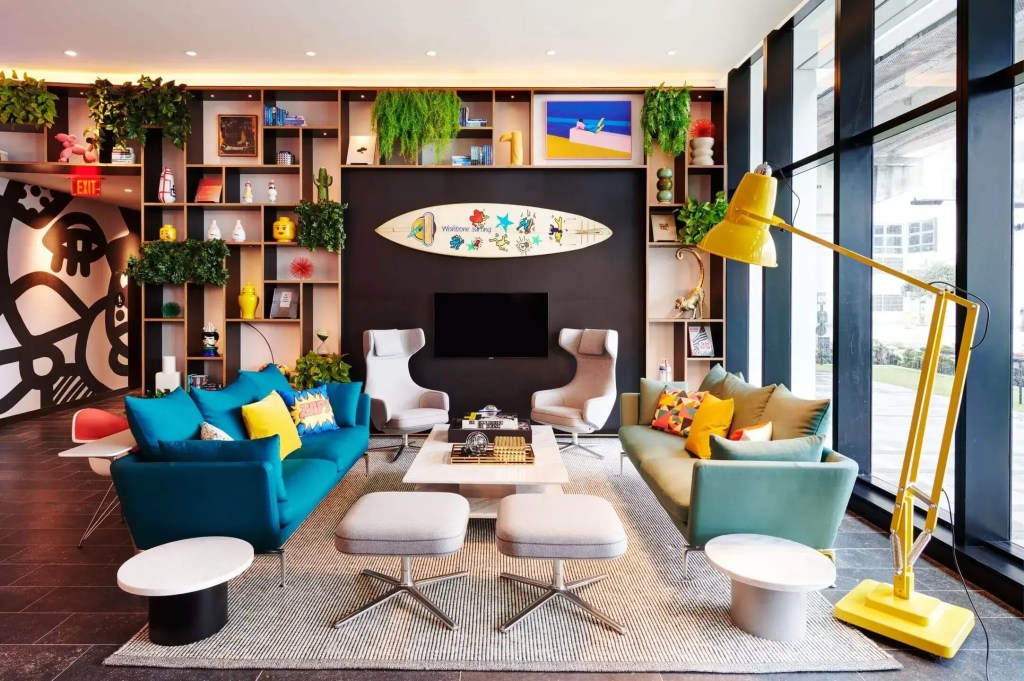 Lobby at the Miami World Center CitizenM Hotel. Source: CitizenM.