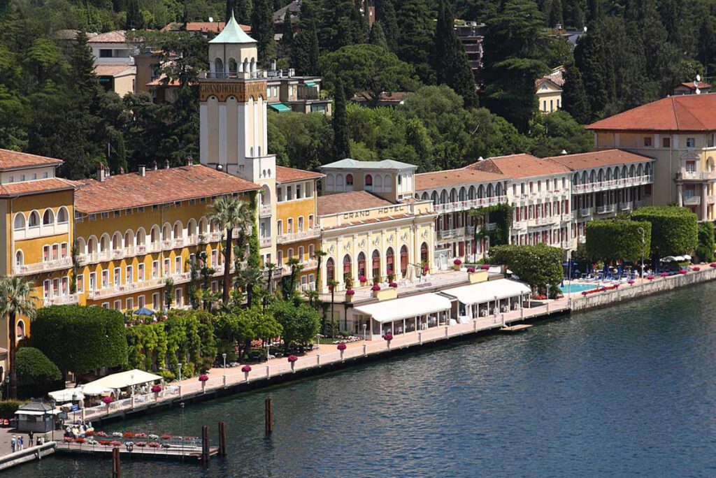 exterior of Grand Hotel Gardone Lake Garda, LXR Hotels & Resorts  Riviera, Italy source hilton lxr luxury hotels