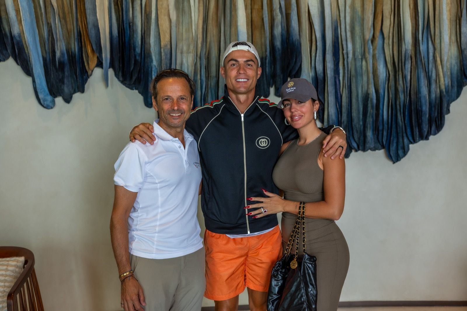 Ronaldo and his wife with the group CEO of Red Sea Global.