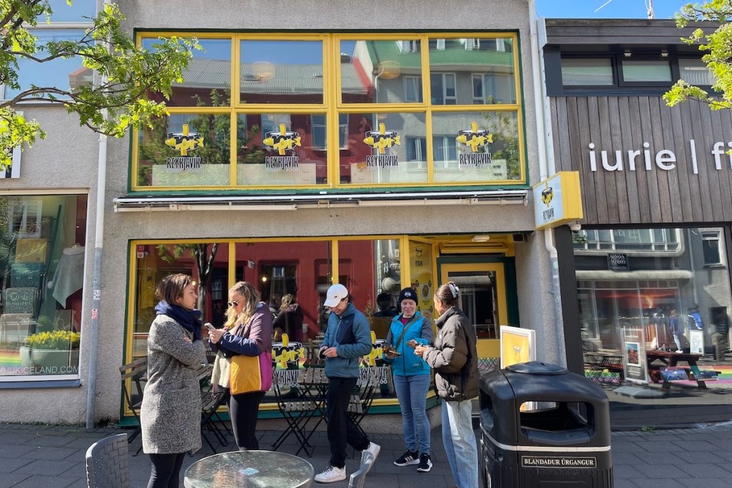 Travelers on a food tour in Reykjavik, Iceland in May 2023 that was booked through Viator.