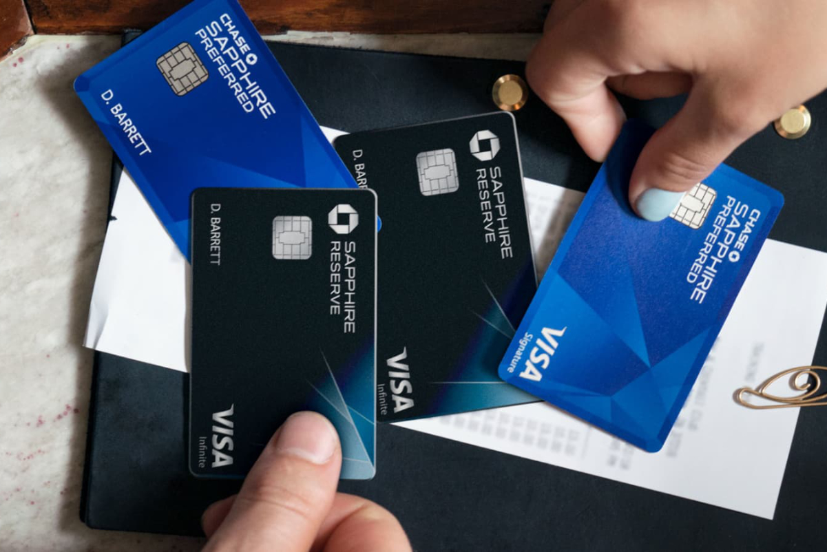 Some of the Chase Sapphire credit cards used for booking travel and other things. Source: Chase.