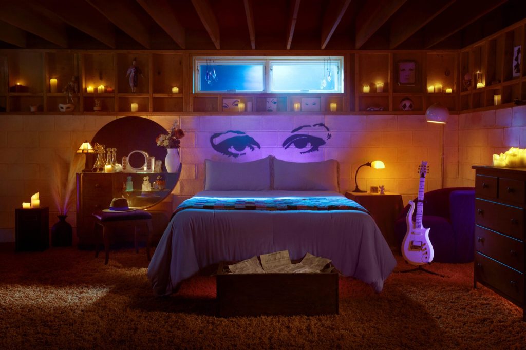 The inside of Prince's Purple Rain House