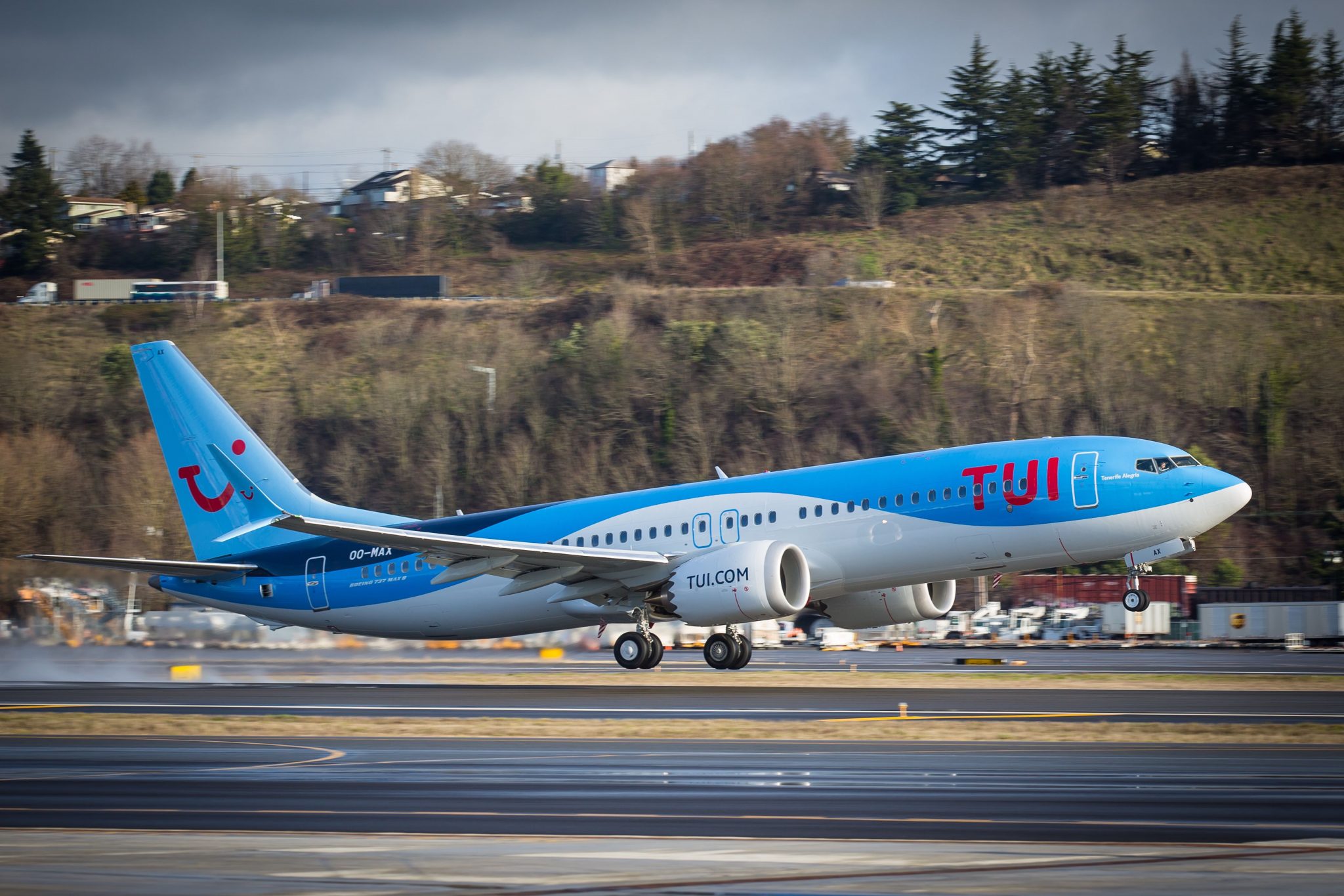 One of TUI's Boeing 737 Max 8 planes, which was delivered to them in 2018.