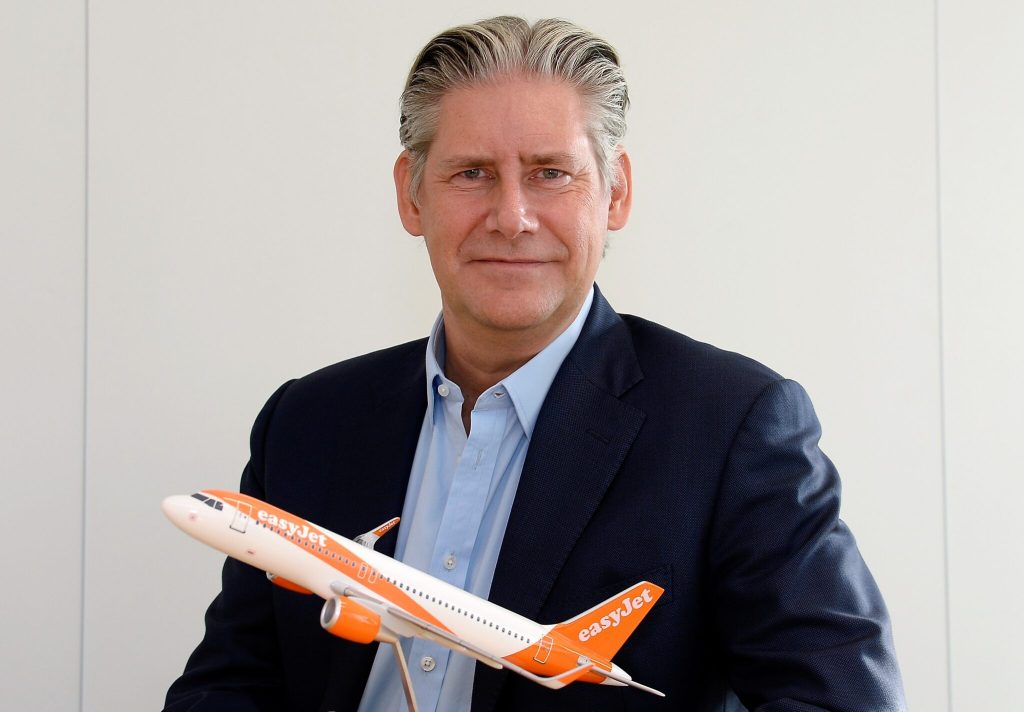 A photograph of Johan Lundgren, the outgoing EasyJet CEO