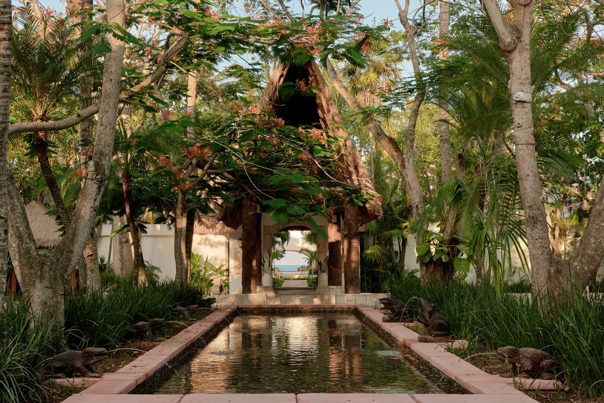 Belmond's Maroma in Mexico’s Riviera Maya. Ranas Fountain. Credit: William Jess Laird