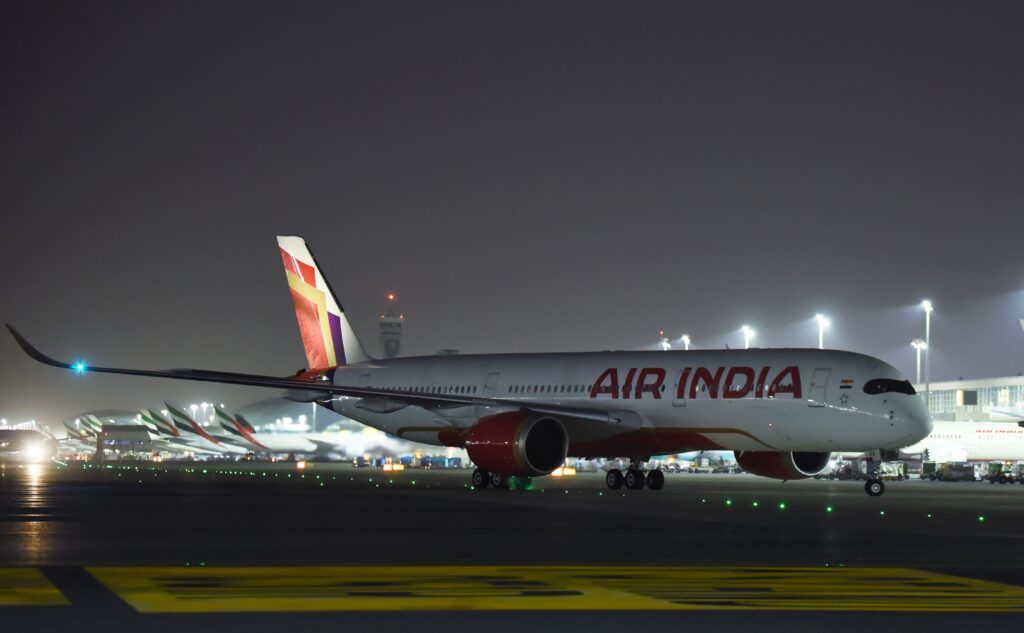 Air India A350 lands in Dubai