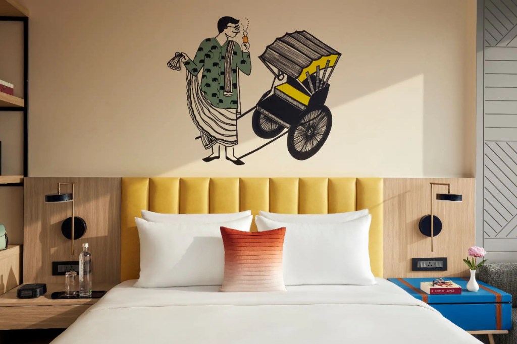 view of the bed and headboard in a Standard King guestroom at the Hyatt Centric Ballygunge Kolkata in 2024 source hyatt hotels