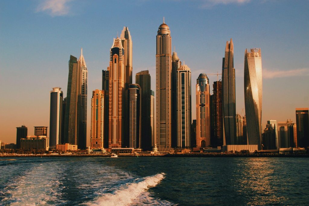 The skyline of Dubai