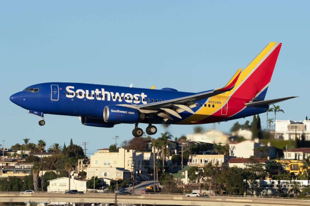 A Southwest Airlines Boeing 737-700