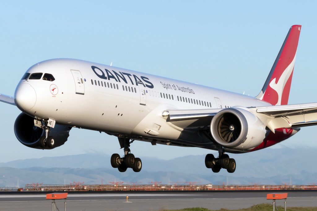 A Qantas Boeing 787-9 Dreamliner