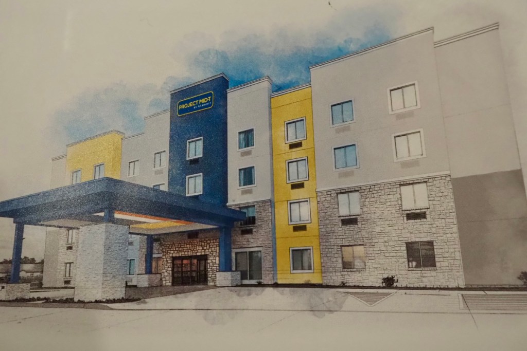 rendering of a new hotel from marriott