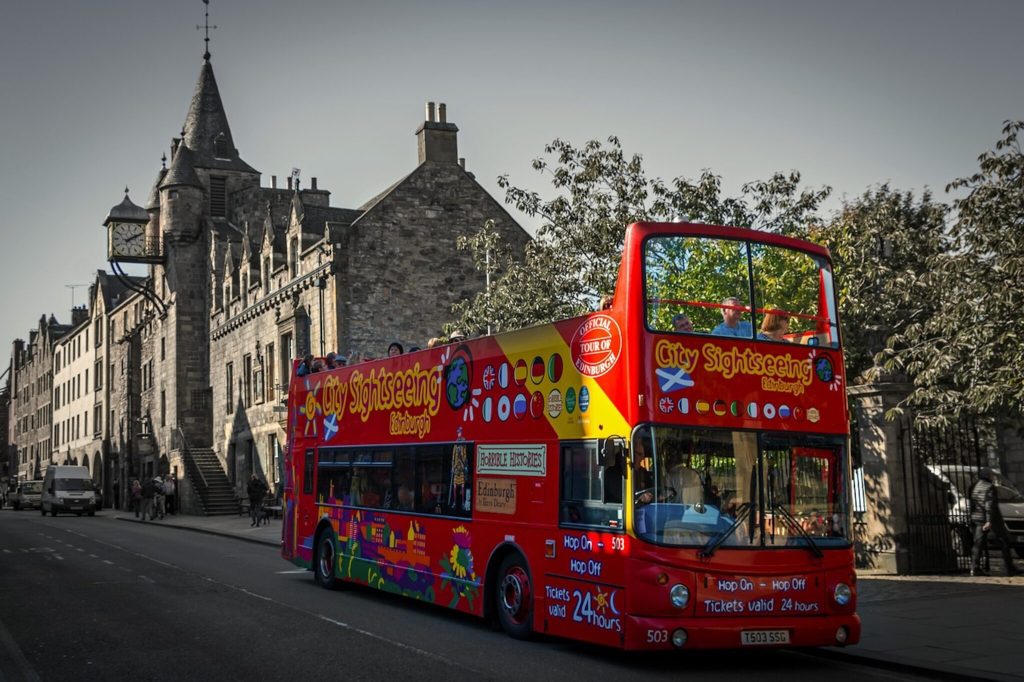 A City Sightseeing Bus in Edinburgh