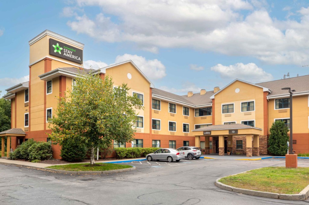 exterior of an extended stay hotel