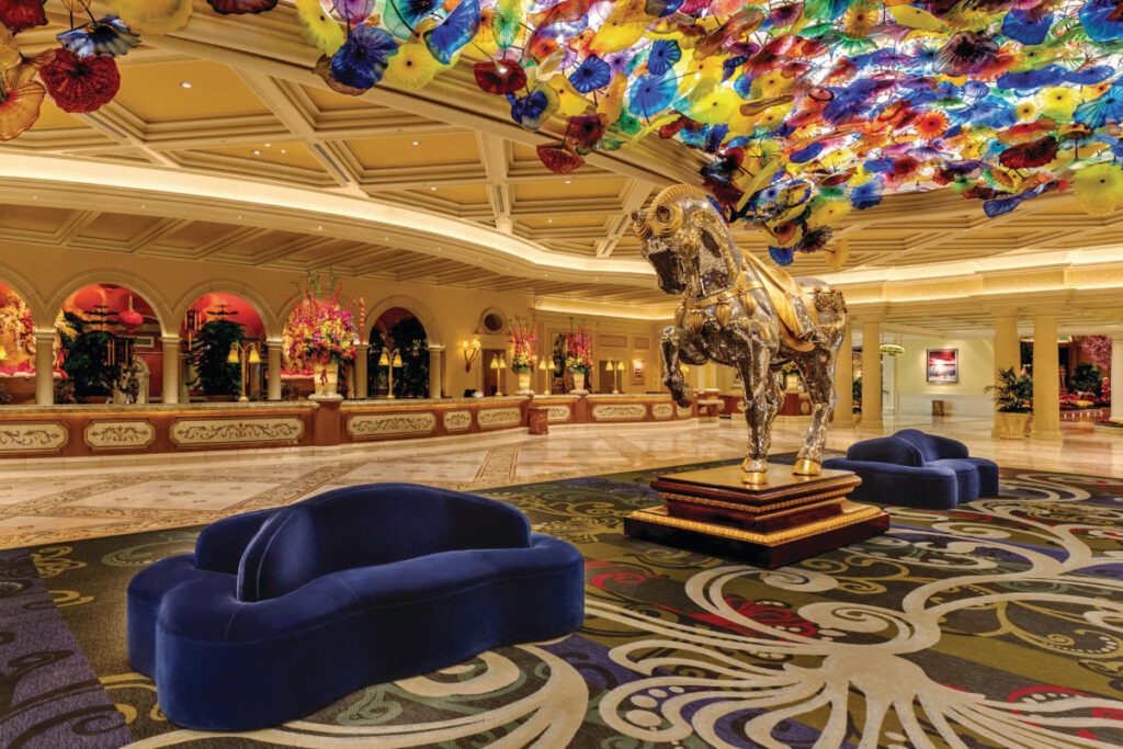 lobby of the Bellagio in las vegas mgm resorts