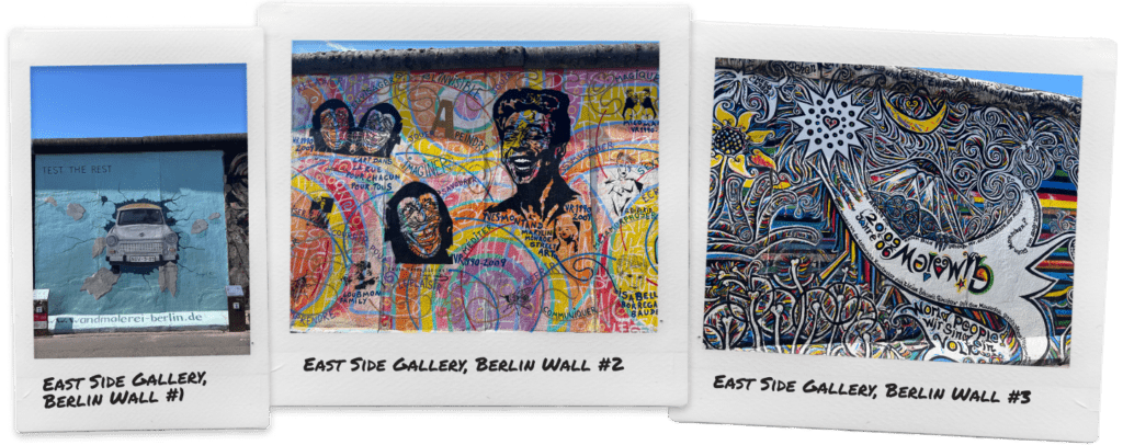 3 x polaroid style images of the Berlin Wall provided by Source: Raymond Fox