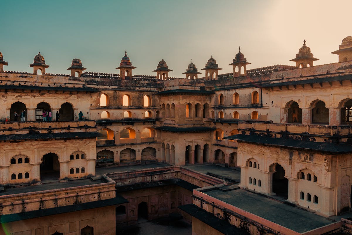 The Raja Mahal Palace in Orchha, Madhya Pradesh.