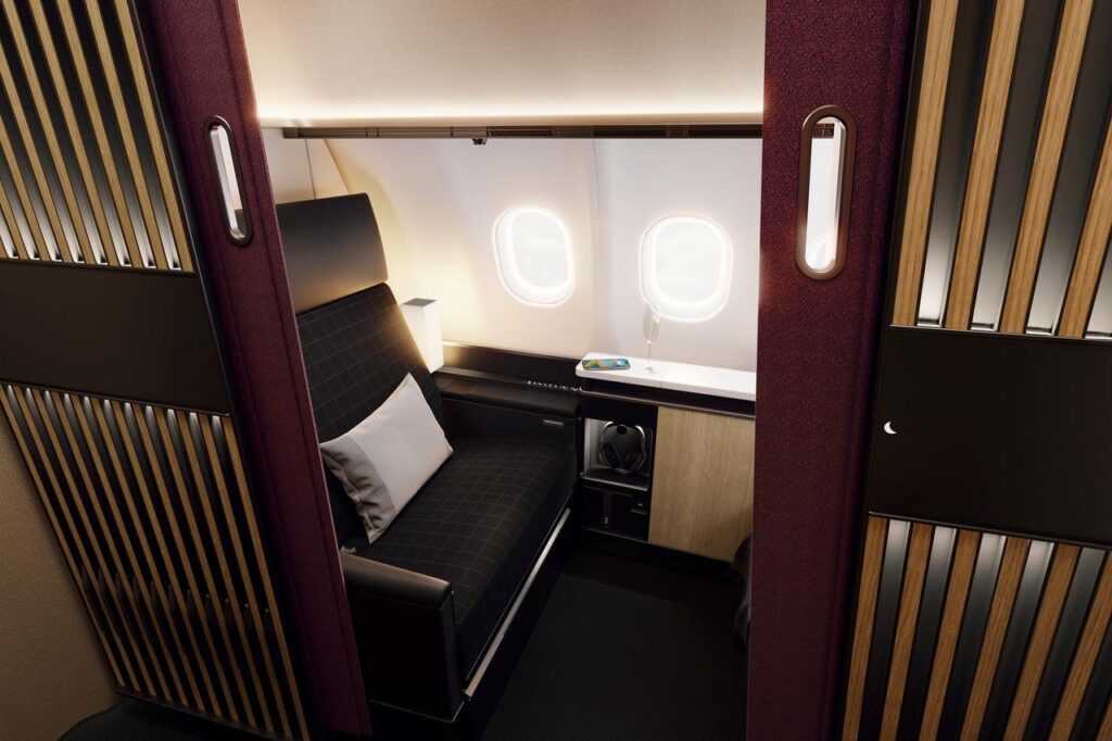 A rendering of the new Swiss Senses first class suite.