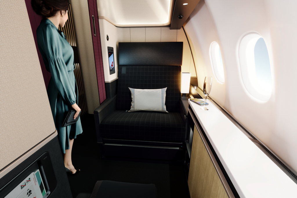 A rendering of the new Swiss Senses first class suite.