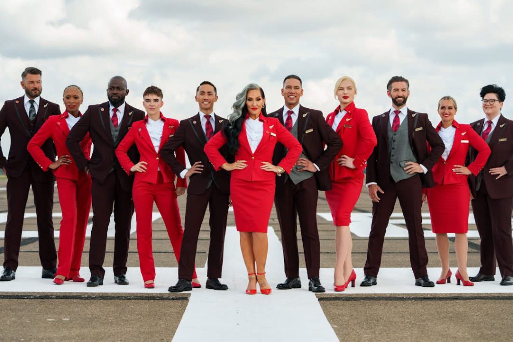 Michelle Visage is photographed alongside Virgin staff