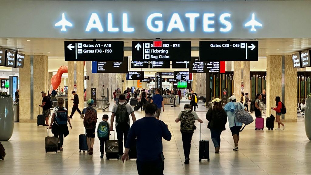 A busy terminal at Tampa International Airport.