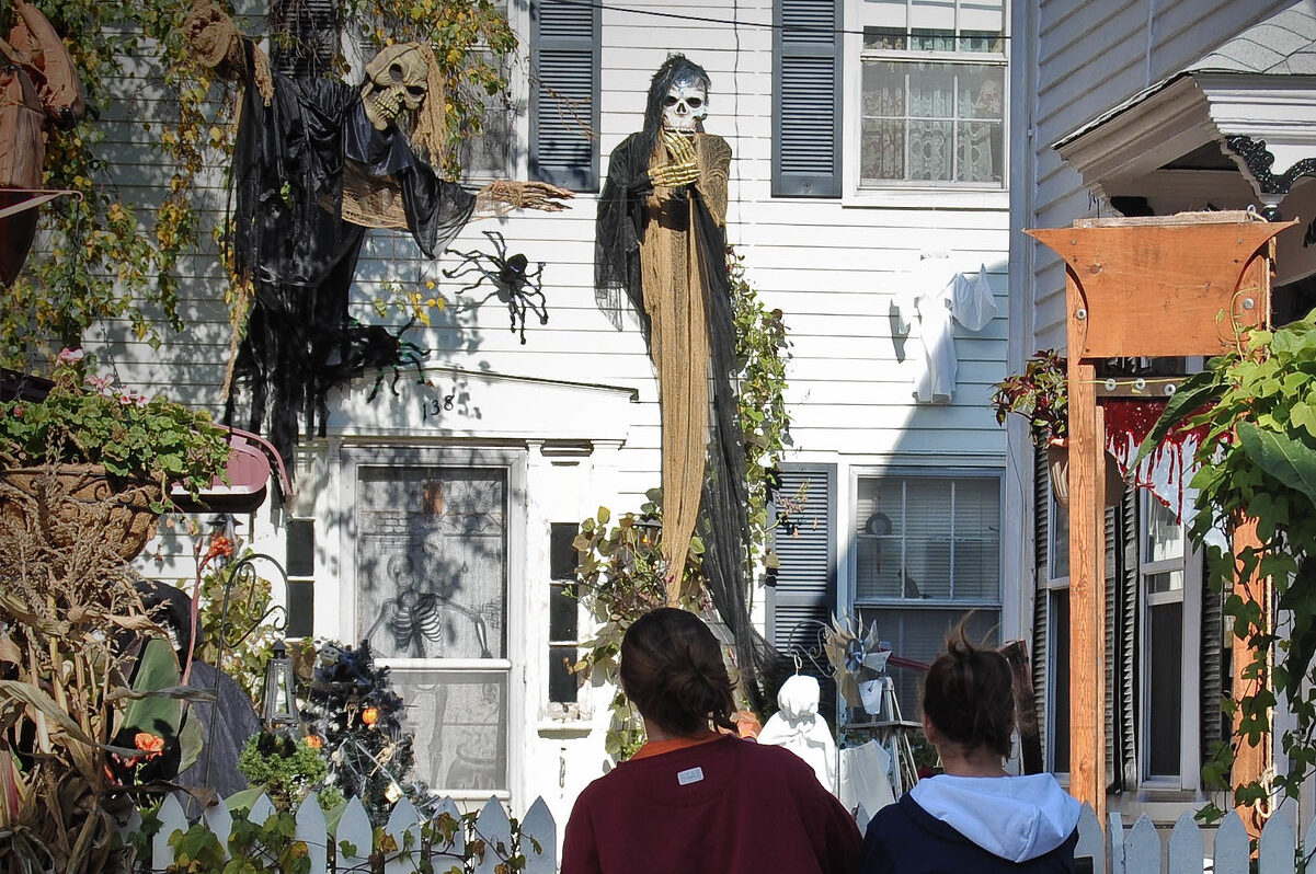 Halloween decorations in Salem, Massachusetts