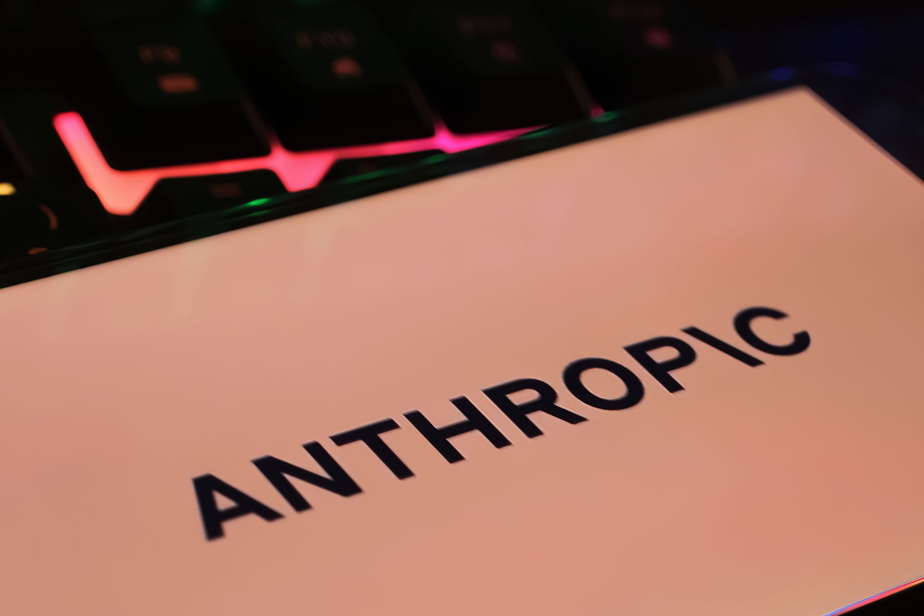 Image of the anthropic logo on a smartphone