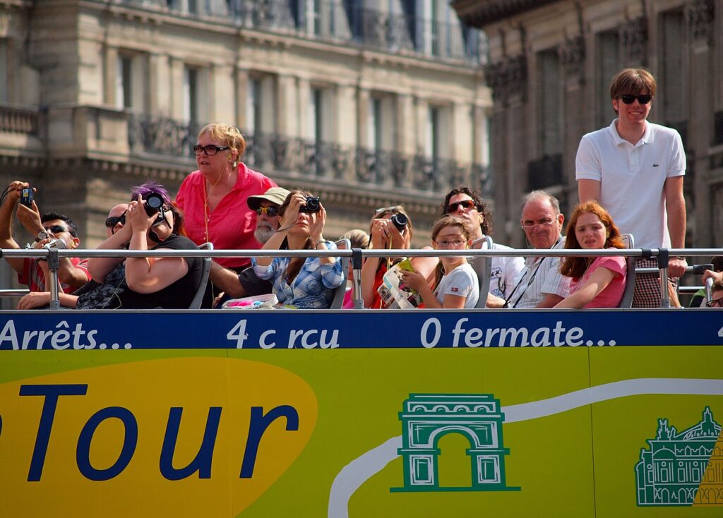 Paris tourists