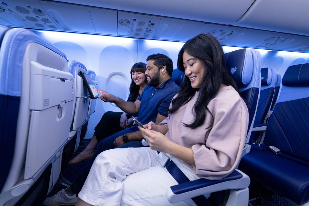 Passengers on a Southwest Airlines flight