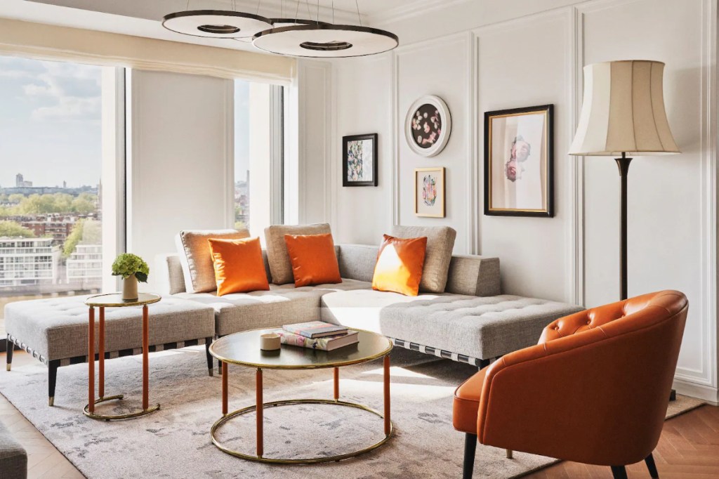 interior of a guest room at the Park Hyatt London hotel