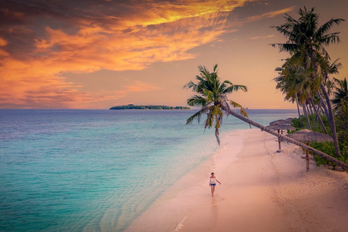 A beach in maldives.