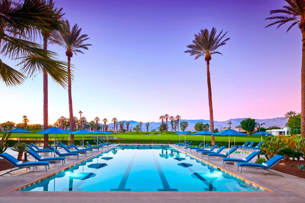 view of a pretty pool at an upscale resort on arizona