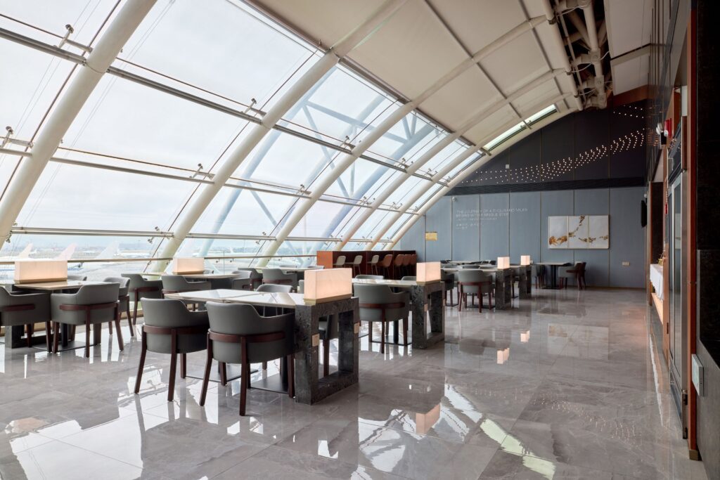 The Star Alliance lounge at Guangzhou Airport in China.