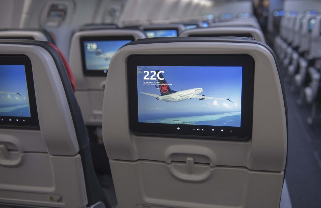 Air Canada economy cabin on the Boeing 737 Max