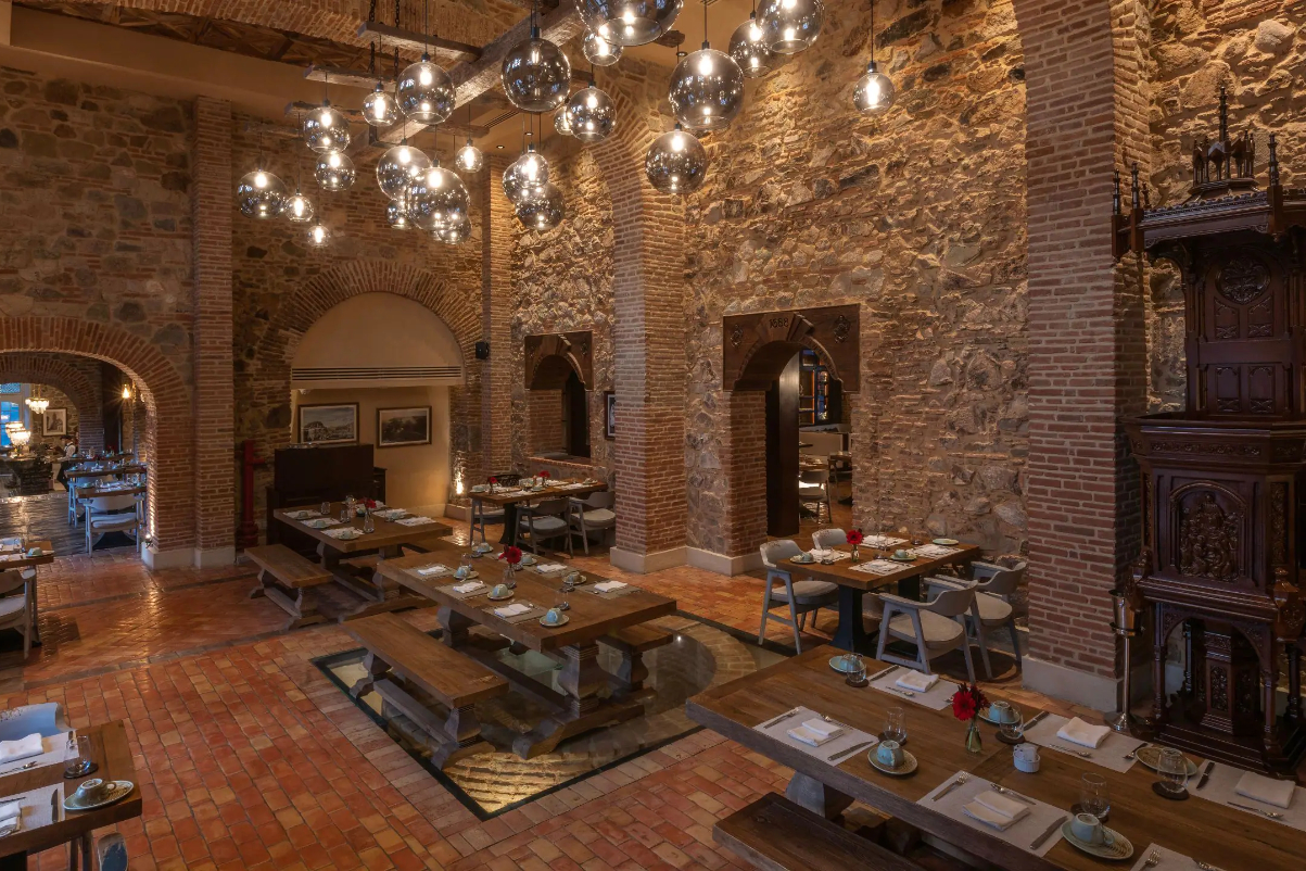 view of a restaurant in a former monastery in Panama City