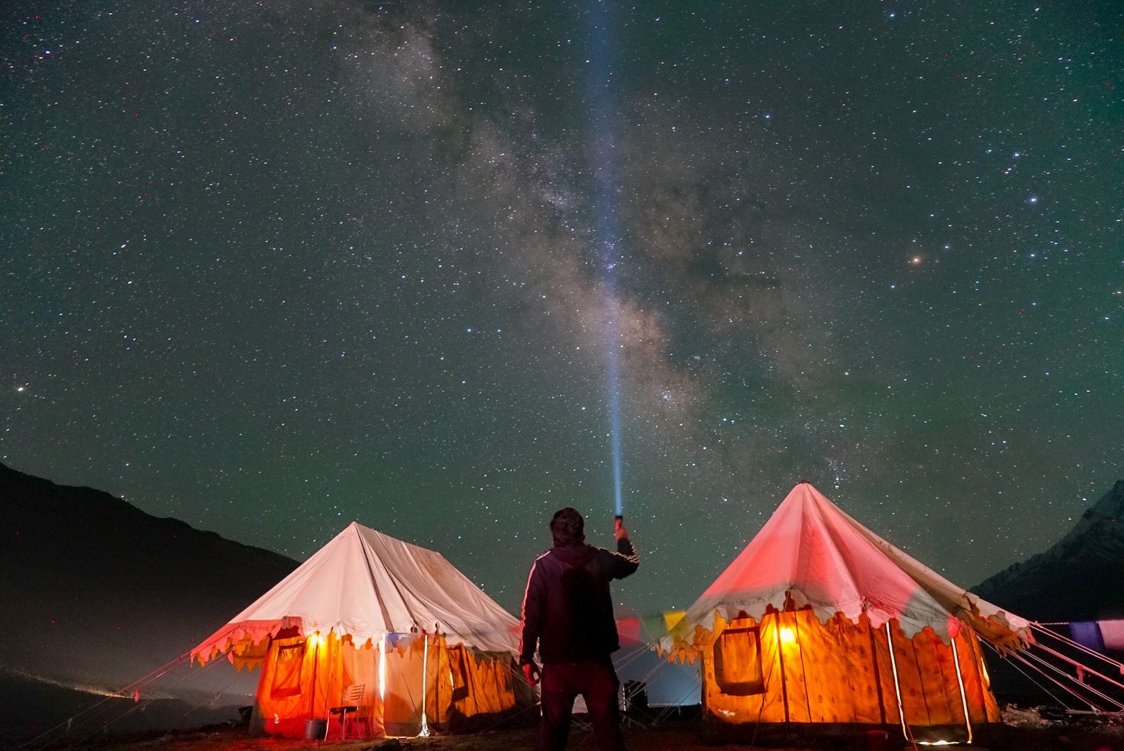 A participant at Uttarakhand Tourism and Starscapes' Nakshatra Sabha event.