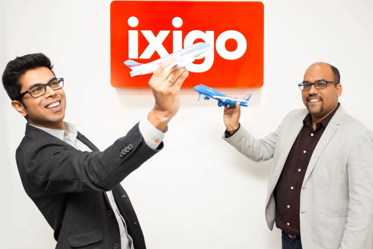 Ixigo Group Co-CEO Rajnish Kumar (left) and Group CEO Aloke Bajpai (right).