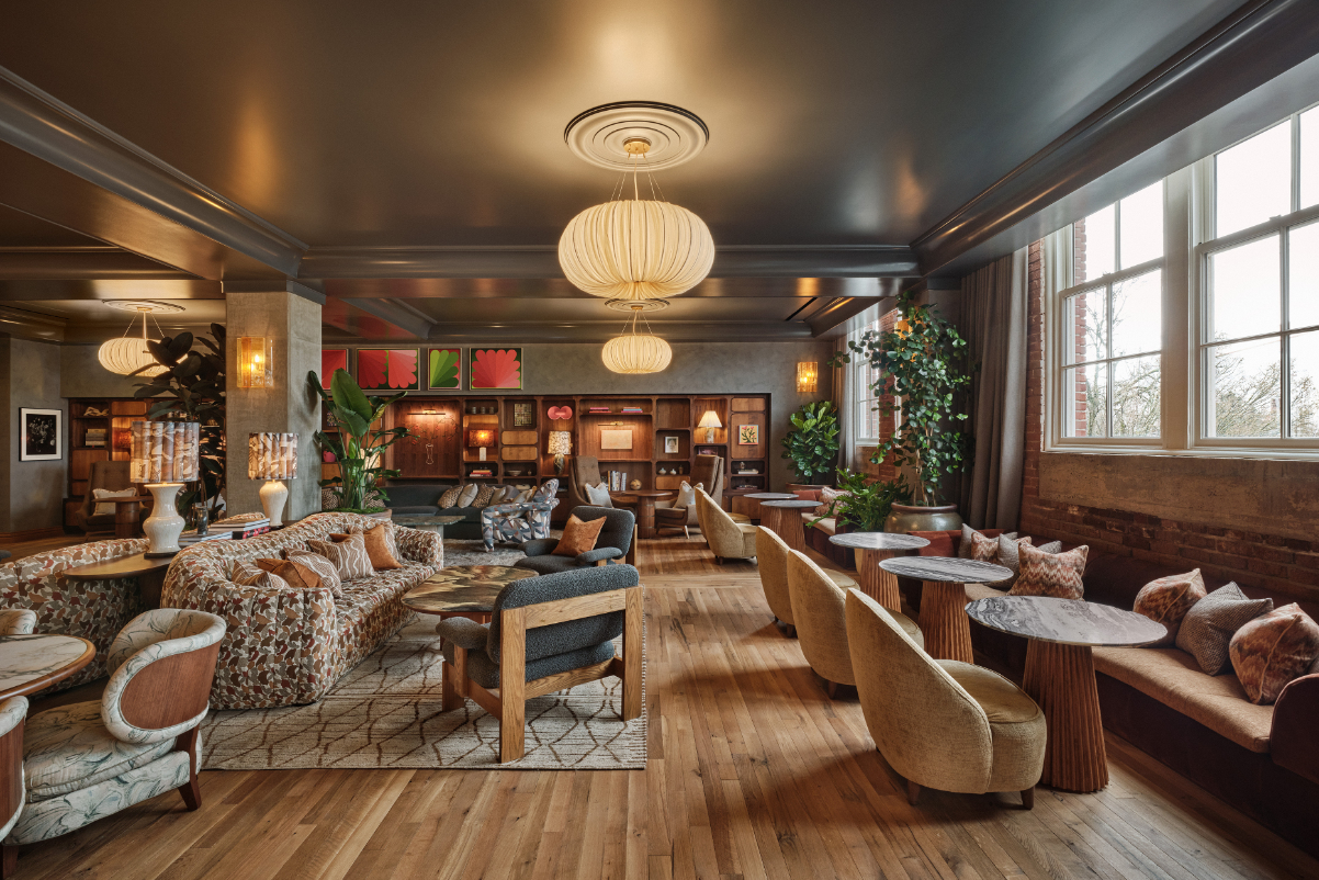 inside a cozy member's club in Portland run by Soho House