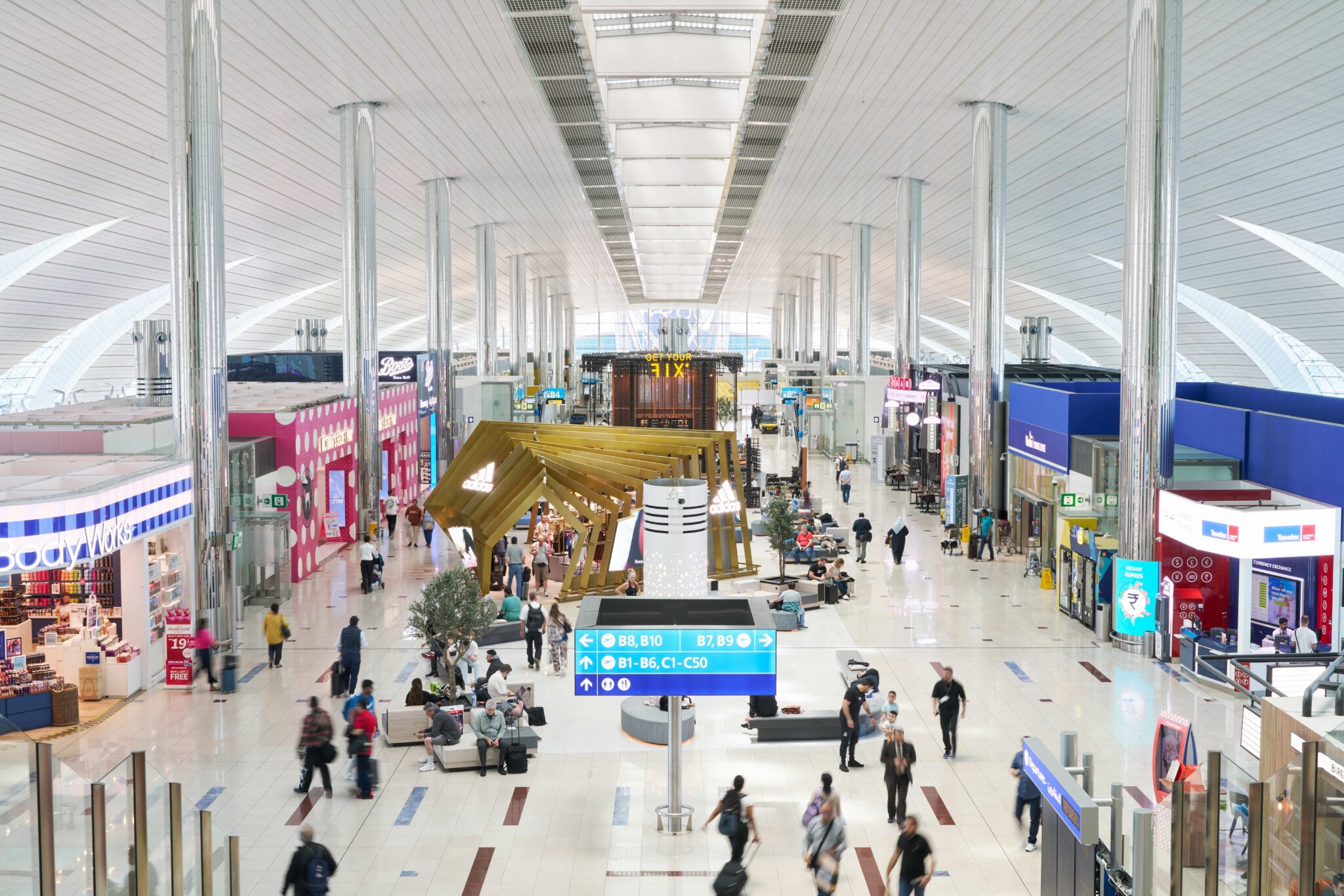 The departure hall at Dubai International Airport.