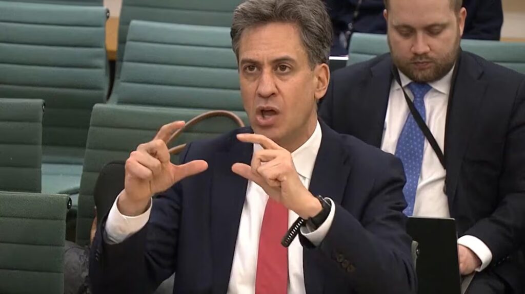 UK Secretary of State for Energy Security and Net Zero, Ed Miliband, speaking in the House of Commons