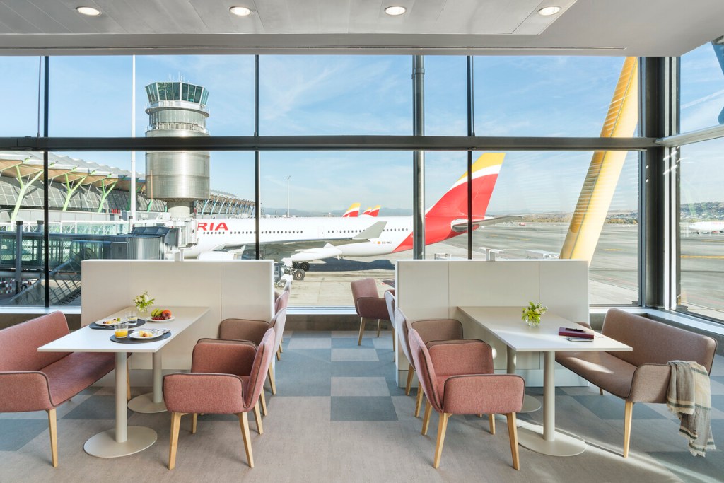 The Iberia premium lounge at its Madrid Airport hub.